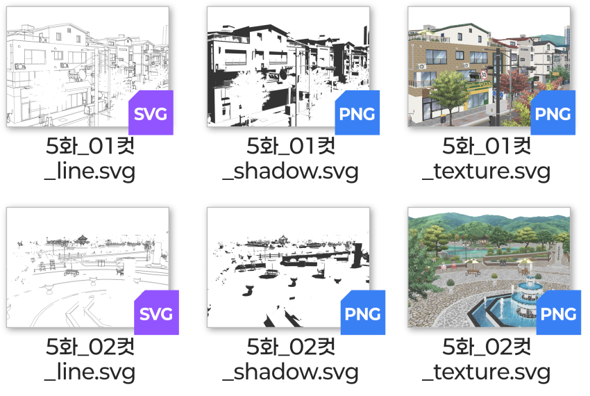 장면 생성 화면
