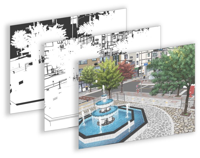 장면 생성 화면